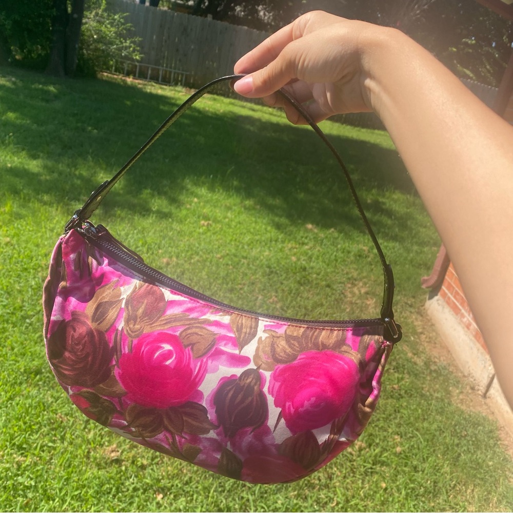 Kate Spade Floral Pink and Brown Purse